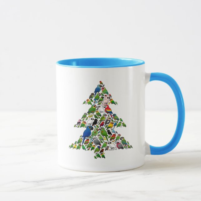 Caneca Árvore de Natal do papagaio (Direita)