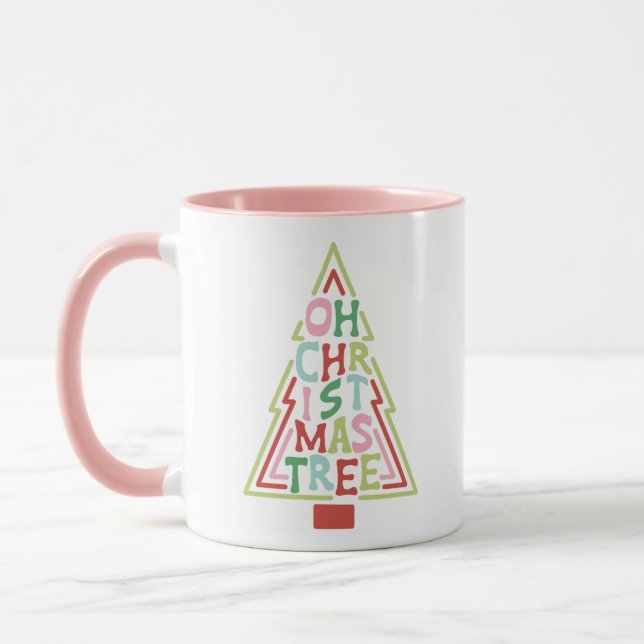 Caneca Árvore de Natal do Retro Pastel (Esquerda)