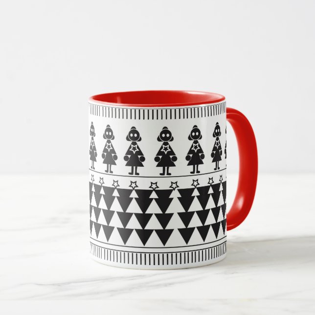 Caneca Árvore de Natal e Caróis (Frente Esquerda)