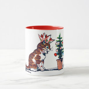 Caneca Árvore de Natal e Kitten, Louis Wain