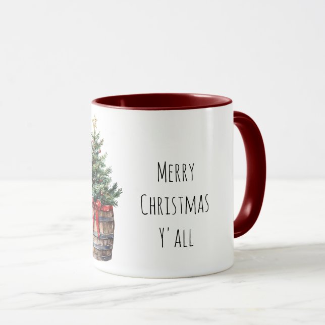 Caneca Árvore de Natal em Barrel (Frente Esquerda)