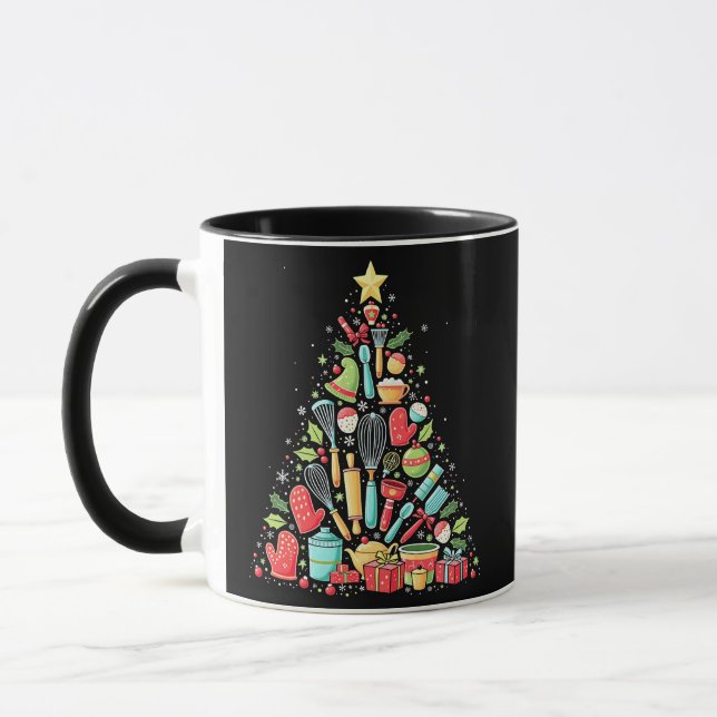 Caneca Árvore de Natal Fazendo Cook De Chef (Esquerda)