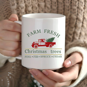 Caneca árvore de natal fresca fazenda