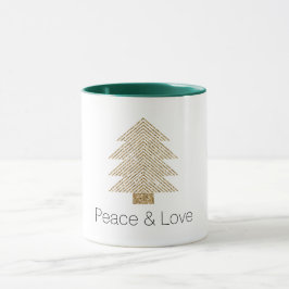 Caneca Árvore de Natal Glitzy Dourada
