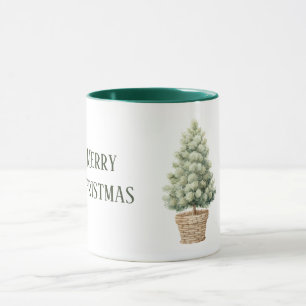Caneca Árvore de Natal na Cesta
