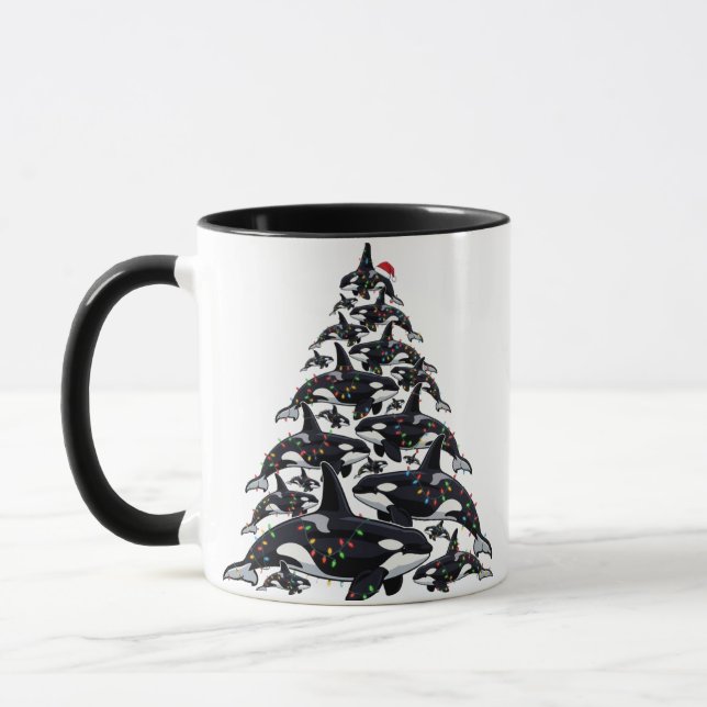Caneca Árvore de Natal Orca para o Amor pela Vida Oceânic (Esquerda)