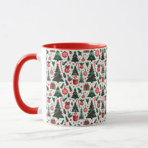 Caneca Árvore de Natal, presentes, cana doce