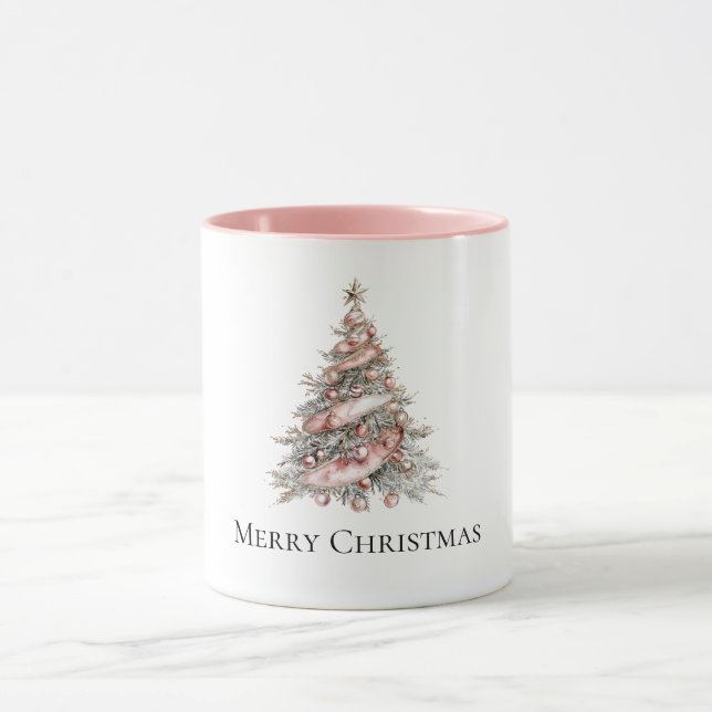 Caneca Árvore de Natal Rosa-Dourada rosa (Centro)