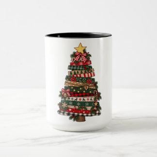 Caneca Árvore de Natal Rústica