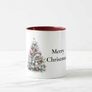 Caneca Árvore de Natal Verde da Pepperminta Branca
