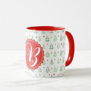 Caneca Árvore de Natal Vermelha e Verde