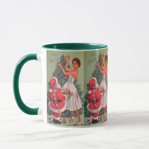 Caneca Árvore decoradora de Natais vintages da década de