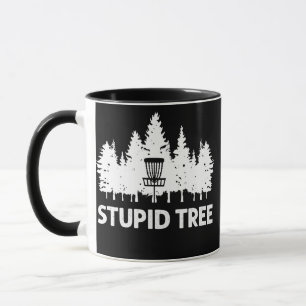 Caneca Árvore Estúpida Disco Golfe Golfe Golfer Frolf Eng