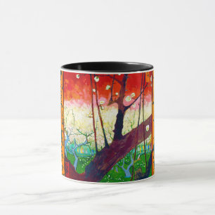 Caneca Árvore florescente de ameixa (após Hiroshige), Van