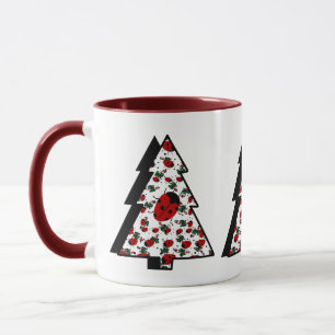Caneca Árvore Ladybug de Natal