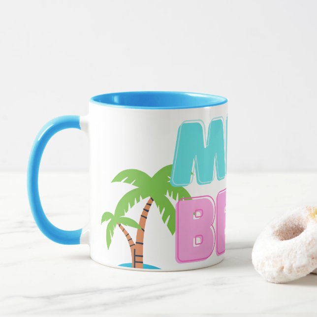 Caneca Árvore Palm de Miami Beach (Com Donut)
