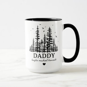 Caneca Árvore personalizada Presente para o Papai Nomes d