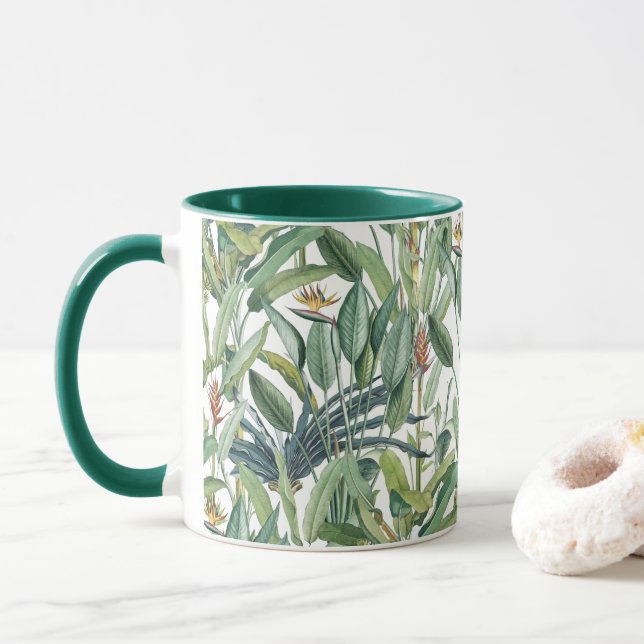 Caneca Árvore Tropical de Banana Verde (Com Donut)