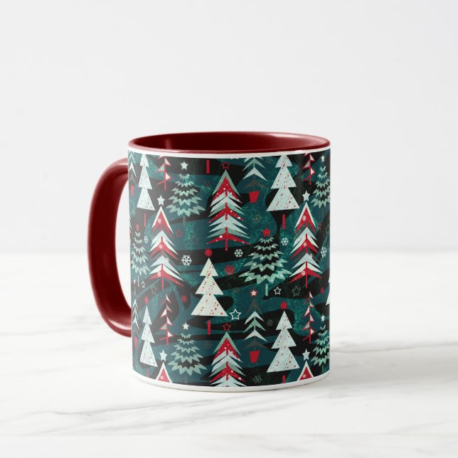Caneca Árvores de Natal. (Frente Esquerda)