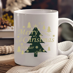 Caneca Árvores de Natal de Pinheiro Frescas de Fazenda Mo