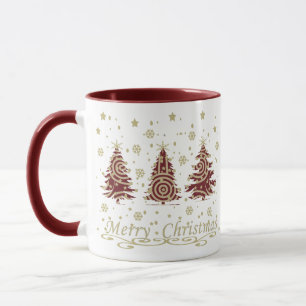 Caneca Árvores de Natal de Pinheiro Modernas Decoradas