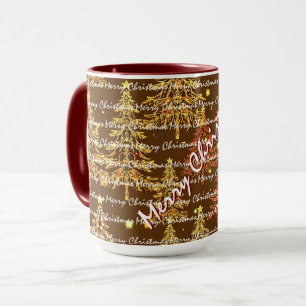 Caneca Árvores de Natal Luxuosas Festivas de Natal