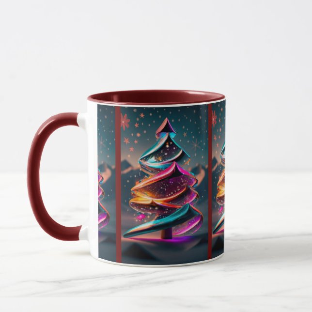 Caneca Árvores de Natal na Neve (Esquerda)