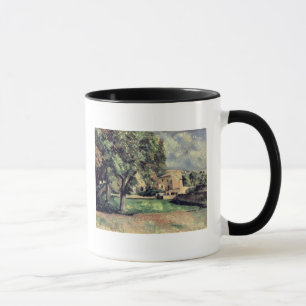 Caneca Árvores de Paul Cezanne   em um parque, Jas de