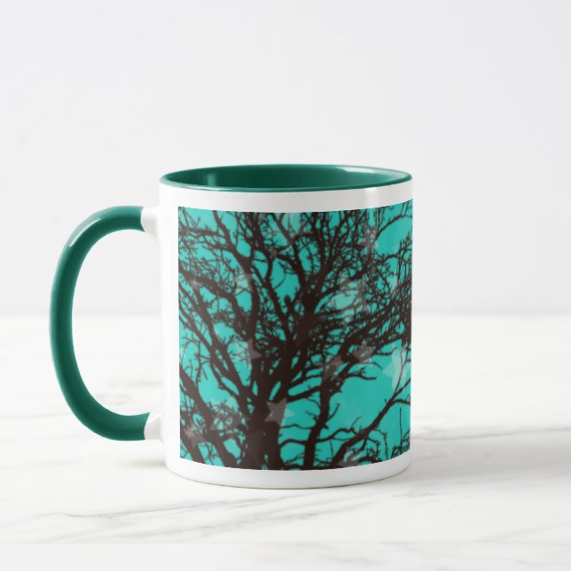 Caneca Árvores Negras e Azuis-Natureza (Esquerda)
