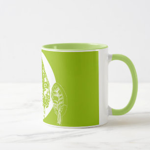 Caneca Árvores Verdes e Lâmpadas