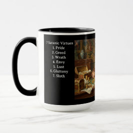 Caneca As 7 Virtudes Satânicas: Ganância 