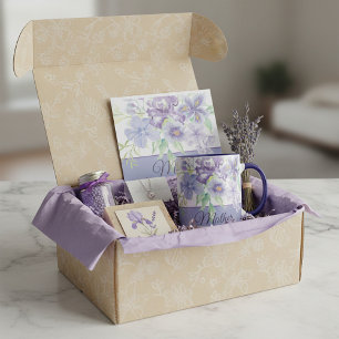 Caneca As aquarelas roxas e azuis são personalizáveis