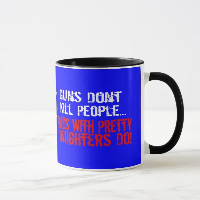 Caneca As armas não matam pessoas, pai engraçado/filha (Direita)