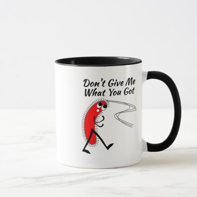 Caneca As bactérias, germes, não o espalham estada na (Direita)
