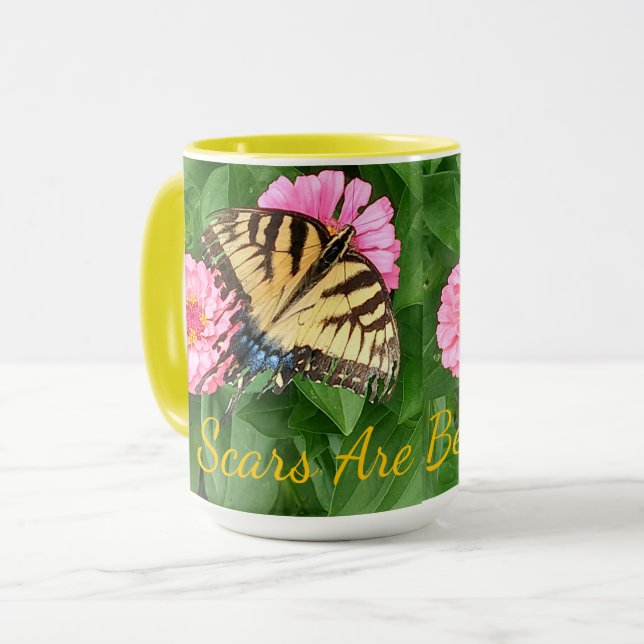 Caneca As cicatrizes são lindas (Frente Esquerda)