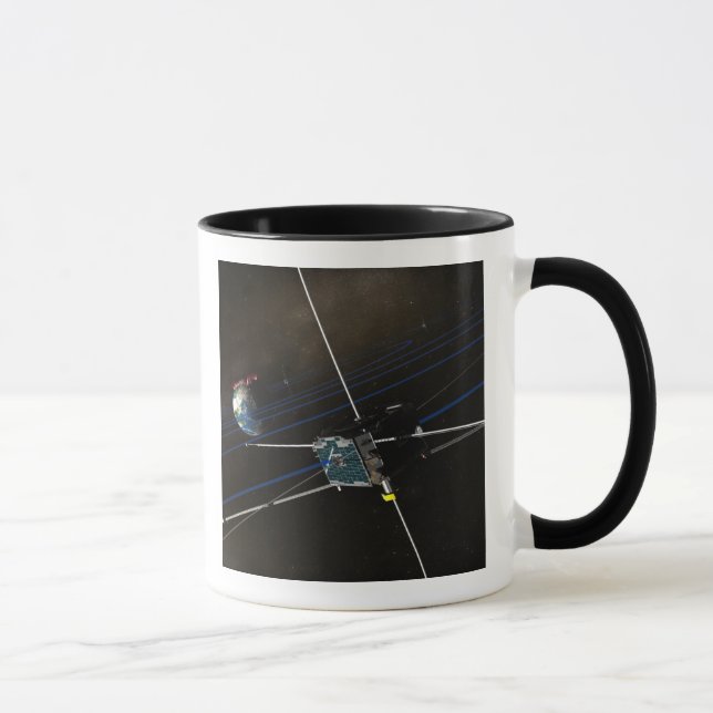 Caneca As cinco espaçonaves THEMIS em órbita (Direita)