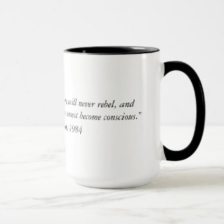 Caneca As citações desde 1984 dois de George Orwell
