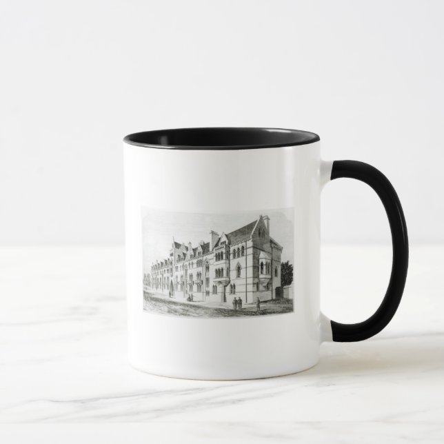 Caneca As construções do prado, igreja do cristo, Oxford (Direita)