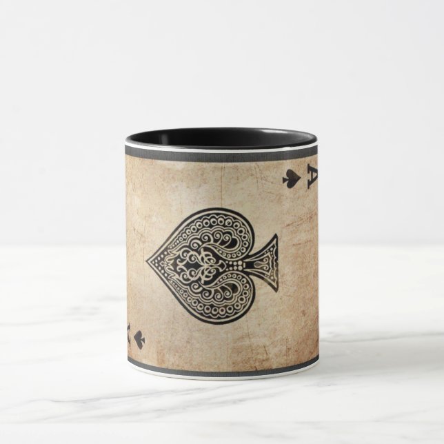 Caneca Ás de travesseiro decorativo de espadas (Centro)