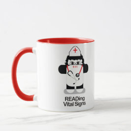 Caneca As enfermeiras LERAM sinais vitais