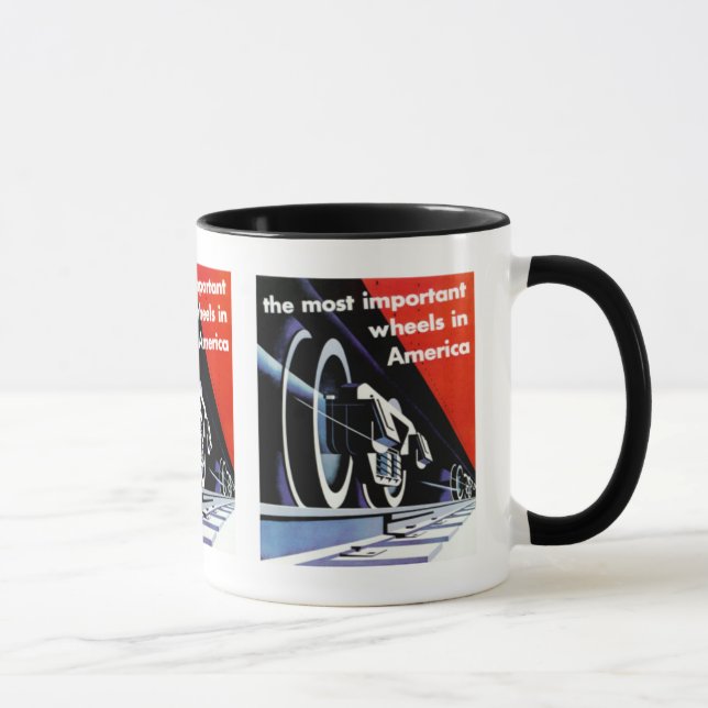 Caneca As Estradas de ferro-Mais importantes rodam dentro (Direita)