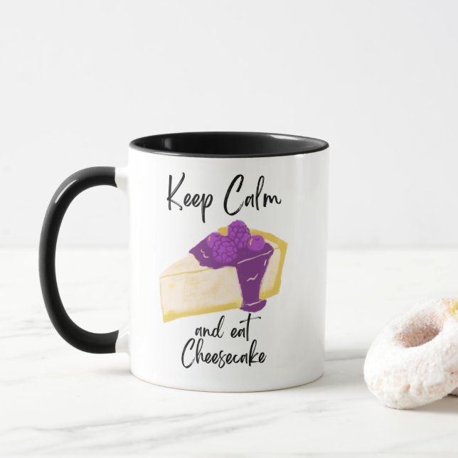 Caneca As Garotas Ouros Ficam Calmas e Comem Cheesecake (Com Donut)