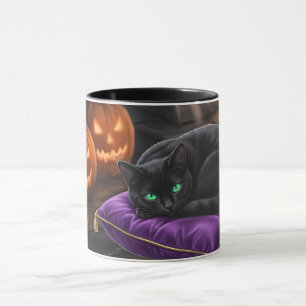 Caneca As Garotas Vampiras' Gatinha Preta Chamada Meia-No