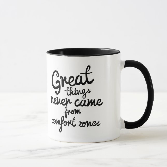Caneca As grandes coisas nunca vieram das zonas de (Direita)