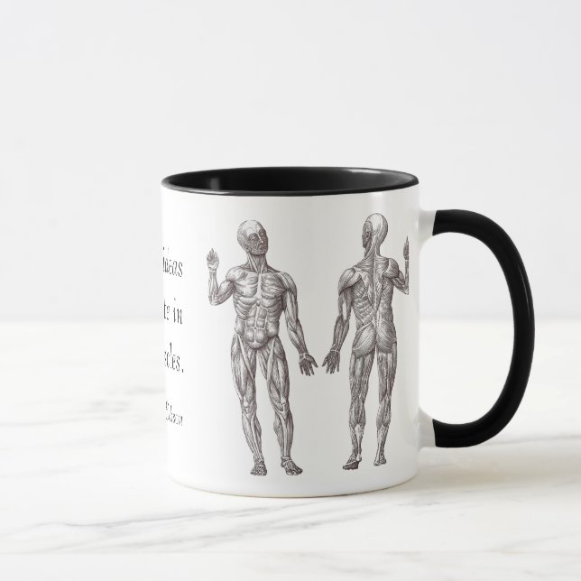 Caneca As grandes ideias originam nos músculos (Direita)