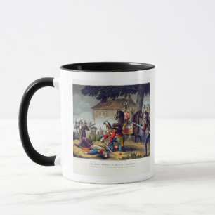 Caneca As guardas de cavalo na batalha de Waterloo,