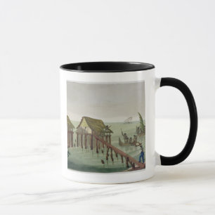 Caneca As habitações do tribo de Papu, Rawak, chapeiam 22