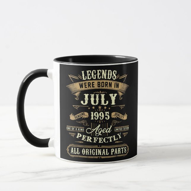 Caneca As Legendas Foram Nasceres Em Julho De 1995 27º An (Esquerda)