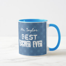 Caneca As melhores bolinhas sempre azuis do professor