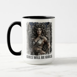 Caneca As Meninas Serão Meninas Medusa Gótica Feminista